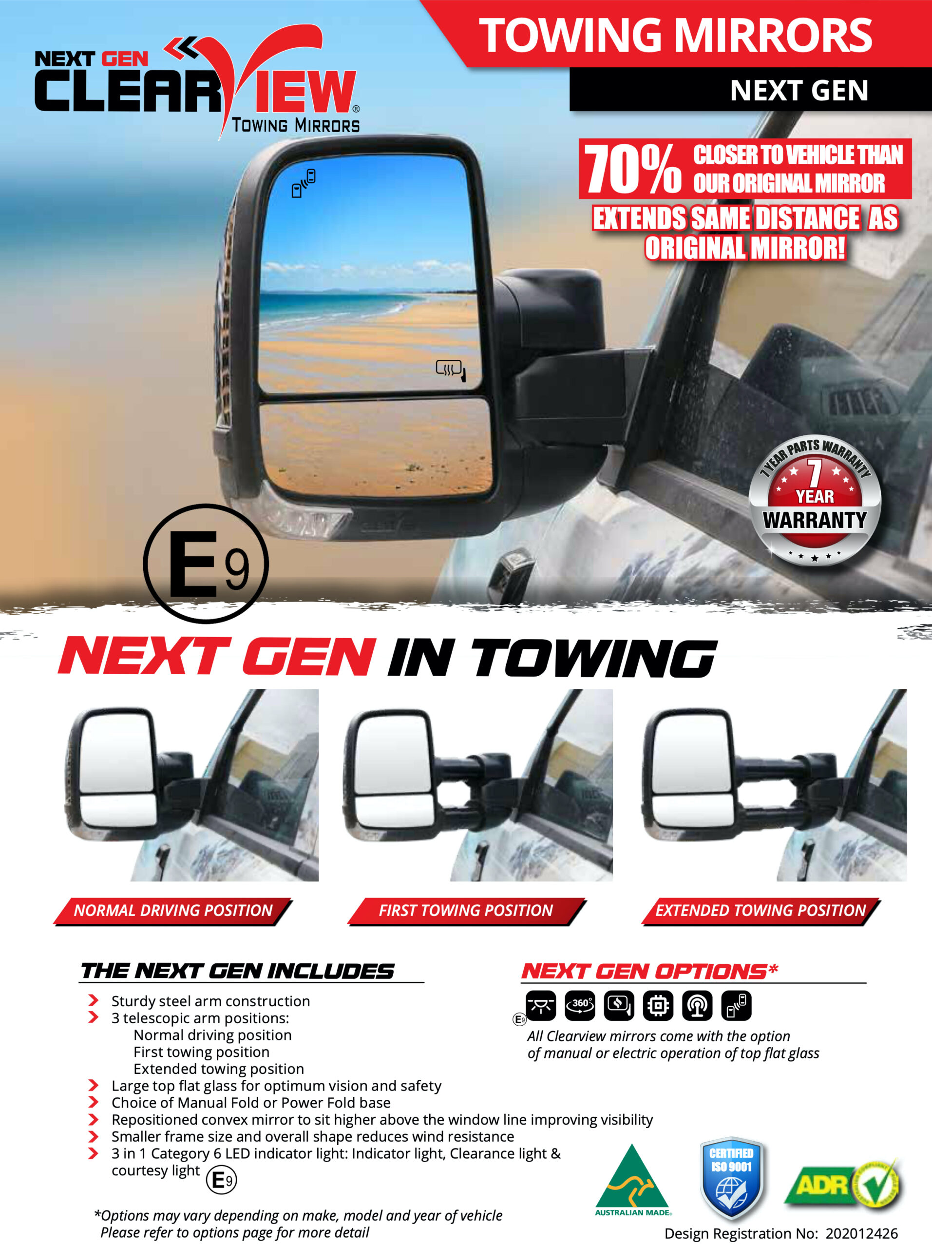 ClearView Towing Mirrors for Isuzu D-Max (2021- )