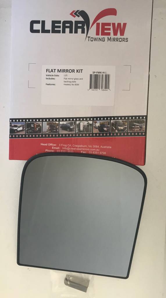 ClearView Mirror Glass complete with base plate Adventure Trucks